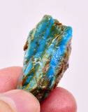 9.3Grams  BLUE OPAL PERU ROUGH SCENIC CARIBEAN TURQUOISE COLOR OB211
