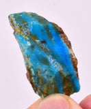 9.3Grams  BLUE OPAL PERU ROUGH SCENIC CARIBEAN TURQUOISE COLOR OB211