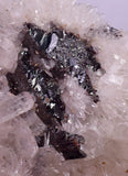 6.8cms RED HUBNERITE QUARTZ CRYSTALS MINERAL SPECIMEN COLLECTOR PERU MB224