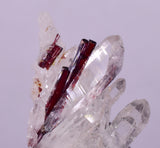 6.8cms RED HUBNERITE QUARTZ CRYSTALS MINERAL SPECIMEN COLLECTOR PERU MB224