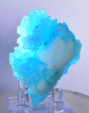 5.8cms SKY BLUE SALAMMONIAC LECONTITE ps TINCALCONITE CHILE NATURAL CRYSTALS  UB3117