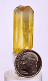 2.9cms FISH TAIL GOLDEN SELENITE CRYSTAL PERU MINERAL SPECIMEN TB158