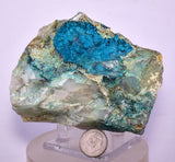 8.7cms QUARTZ CHRYSOCOLLA BOTRYOIDAL TENTADORA MINE PERU MINERAL SPECIMEN CB207