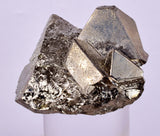 3.8cms PYRITE OCTAHEDRAL PERU SHINY CRYSTALS MINERAL SPECIMEN COLLECTOR MB191