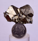 3.6cms PYRITE OCTAHEDRAL PERU SHINY CRYSTALS MINERAL SPECIMEN COLLECTOR MB200