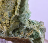 6.9cms GEM CHRYSOCOLLA INSIDE SELENITE CRYSTAL LILY MINE 2000 DISCOVERY PERU TB163