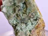 6.9cms GEM CHRYSOCOLLA INSIDE SELENITE CRYSTAL LILY MINE 2000 DISCOVERY PERU TB163