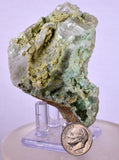 6.9cms GEM CHRYSOCOLLA INSIDE SELENITE CRYSTAL LILY MINE 2000 DISCOVERY PERU TB163