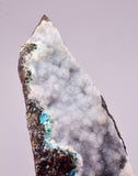 9.7cms DRUZY CHRYSOCOLLA QUARTZ CRYSTAL LILY MINE PERU 2000 YEAR DB337