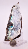 9.7cms DRUZY CHRYSOCOLLA QUARTZ CRYSTAL LILY MINE PERU 2000 YEAR DB337
