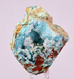 4.9cms DRUZY CHRYSOCOLLA QUARTZ CRYSTAL LILY MINE PERU 2000 YEAR DB340