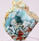 4.9cms DRUZY CHRYSOCOLLA QUARTZ CRYSTAL LILY MINE PERU 2000 YEAR DB340