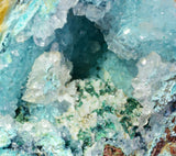 4.9cms DRUZY CHRYSOCOLLA QUARTZ CRYSTAL LILY MINE PERU 2000 YEAR DB340