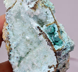 6.5cms DRUZY CHRYSOCOLLA QUARTZ CRYSTAL LILY MINE PERU 2000 YEAR DB341