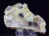 8cms GEM CHRYSOCOLLA INSIDE SELENITE CRYSTAL LILY MINE 2000 DISCOVERY PERU TB164