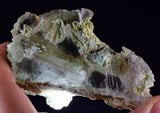8cms GEM CHRYSOCOLLA INSIDE SELENITE CRYSTAL LILY MINE 2000 DISCOVERY PERU TB164