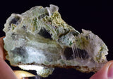 8cms GEM CHRYSOCOLLA INSIDE SELENITE CRYSTAL LILY MINE 2000 DISCOVERY PERU TB164