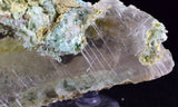 8cms GEM CHRYSOCOLLA INSIDE SELENITE CRYSTAL LILY MINE 2000 DISCOVERY PERU TB164