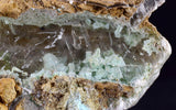 5.4cms GEM CHRYSOCOLLA INSIDE SELENITE CRYSTAL LILY MINE 2000 DISCOVERY PERU TB165