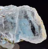 5.4cms GEM CHRYSOCOLLA INSIDE SELENITE CRYSTAL LILY MINE 2000 DISCOVERY PERU TB166