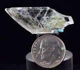 3.5cms GEM CHRYSOCOLLA INSIDE SELENITE CRYSTAL LILY MINE 2000 DISCOVERY PERU TB169
