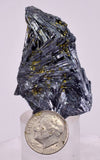 4.8cms STIBNITE CRYSTAL PERU MINERAL SPECIMEN COLLECTOR MB235