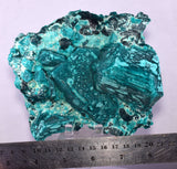 13.5cms GREEN CHALCANTHITE CRYSTAL MINERAL SPECIMEN PERU FB63