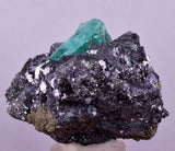 5.9cms GREEN FLUORITE PYRITE CRYSTALS PERU MILPO PERU MINERAL KB195