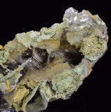 14cms GEM CHRYSOCOLLA INSIDE SELENITE CRYSTAL LILY MINE PERU TB172