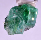 2.4cms GREEN FLUORITE PYRITE CRYSTALS PERU MILPO PERU MINERAL KB196