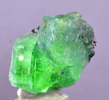 2.4cms GREEN FLUORITE PYRITE CRYSTALS PERU MILPO PERU MINERAL KB196