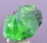 2.4cms GREEN FLUORITE PYRITE CRYSTALS PERU MILPO PERU MINERAL KB196