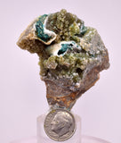5.2cms DRUZY CHRYSOCOLLA QUARTZ CRYSTAL LILY MINE PERU 2000 YEAR DB353