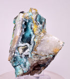 7.3cms DRUZY CHRYSOCOLLA QUARTZ CRYSTAL LILY MINE PERU 2000 YEAR DB355