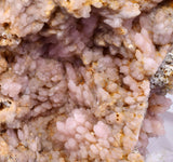 9.2cms ROSE DRUZY QUARTZ BRIGHT CRYSTALS BOTRYOIDAL PERU NEW FIND QB213