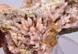 9.2cms ROSE DRUZY QUARTZ BRIGHT CRYSTALS BOTRYOIDAL PERU NEW FIND QB213