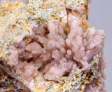 9.2cms ROSE DRUZY QUARTZ BRIGHT CRYSTALS BOTRYOIDAL PERU NEW FIND QB213