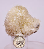 5.8cm CALCITE CRYSTALS ON QUARTZ MINERAL SPECIMEN GB79