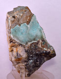 10.7cms DRUZY CHRYSOCOLLA QUARTZ CRYSTAL LILY MINE PERU 2000 YEAR DB350