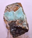 10.7cms DRUZY CHRYSOCOLLA QUARTZ CRYSTAL LILY MINE PERU 2000 YEAR DB350