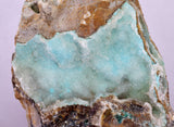 10.7cms DRUZY CHRYSOCOLLA QUARTZ CRYSTAL LILY MINE PERU 2000 YEAR DB350