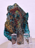 5.6ms QUARTZ CHRYSOCOLLA BOTRYOIDAL TENTADORA MINE PERU MINERAL SPECIMEN CB220
