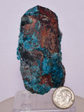 6.9ms QUARTZ CHRYSOCOLLA BOTRYOIDAL TENTADORA MINE PERU MINERAL SPECIMEN CB222