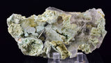 12cms GEM CHRYSOCOLLA INSIDE SELENITE CRYSTAL LILY MINE PERU TB178