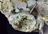 12cms GEM CHRYSOCOLLA INSIDE SELENITE CRYSTAL LILY MINE PERU TB178