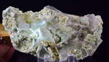 12cms GEM CHRYSOCOLLA INSIDE SELENITE CRYSTAL LILY MINE PERU TB178