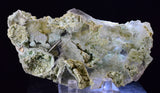 12cms GEM CHRYSOCOLLA INSIDE SELENITE CRYSTAL LILY MINE PERU TB178