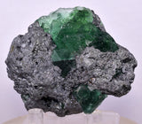 6.4cms GREEN FLUORITE  SPHALERITE CRYSTALS  PERU MILPO ATACOCHA PERU KB91