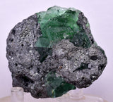 6.4cms GREEN FLUORITE  SPHALERITE CRYSTALS  PERU MILPO ATACOCHA PERU KB91