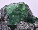 6.4cms GREEN FLUORITE  SPHALERITE CRYSTALS  PERU MILPO ATACOCHA PERU KB91